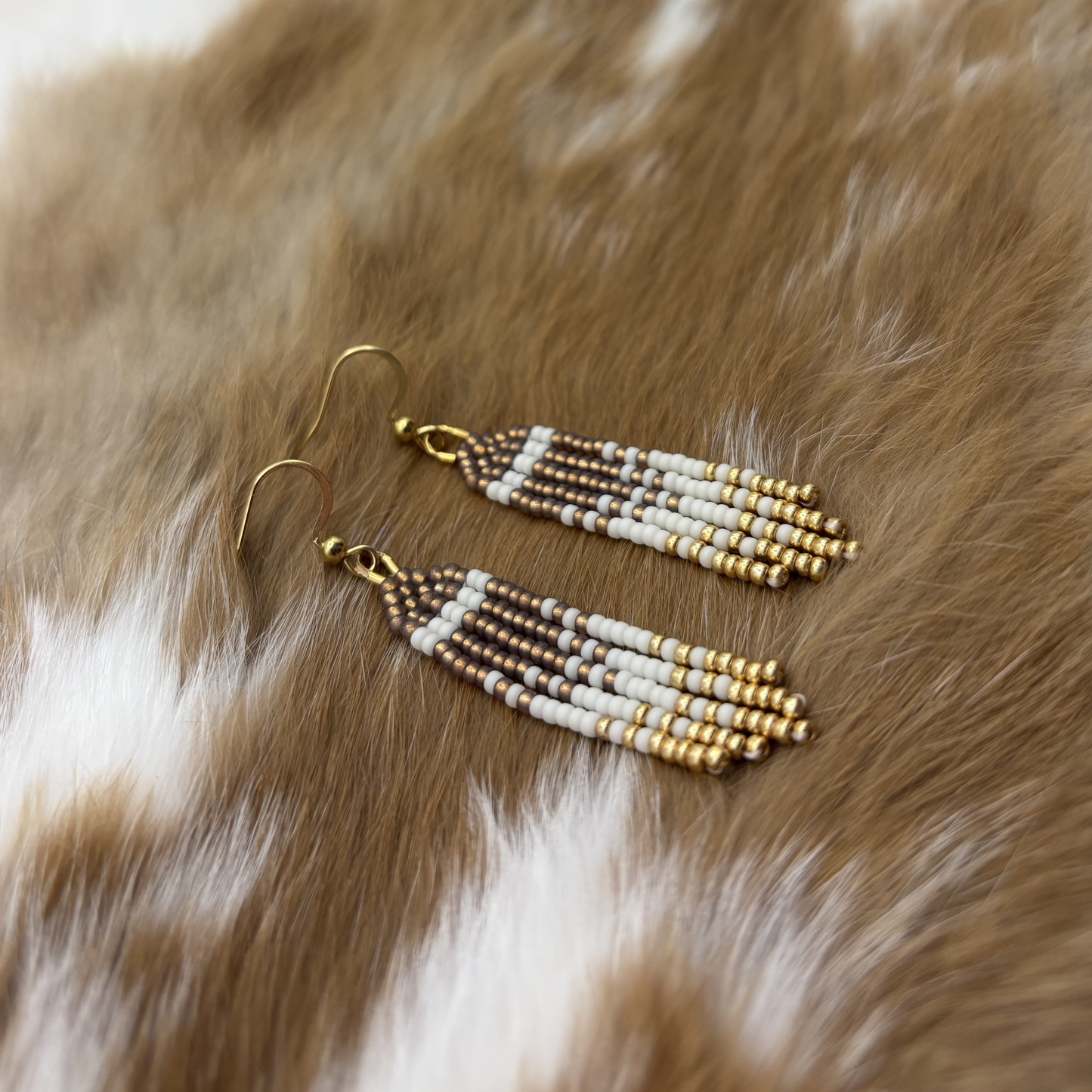 Rose Gold Mini Fringe Earrings