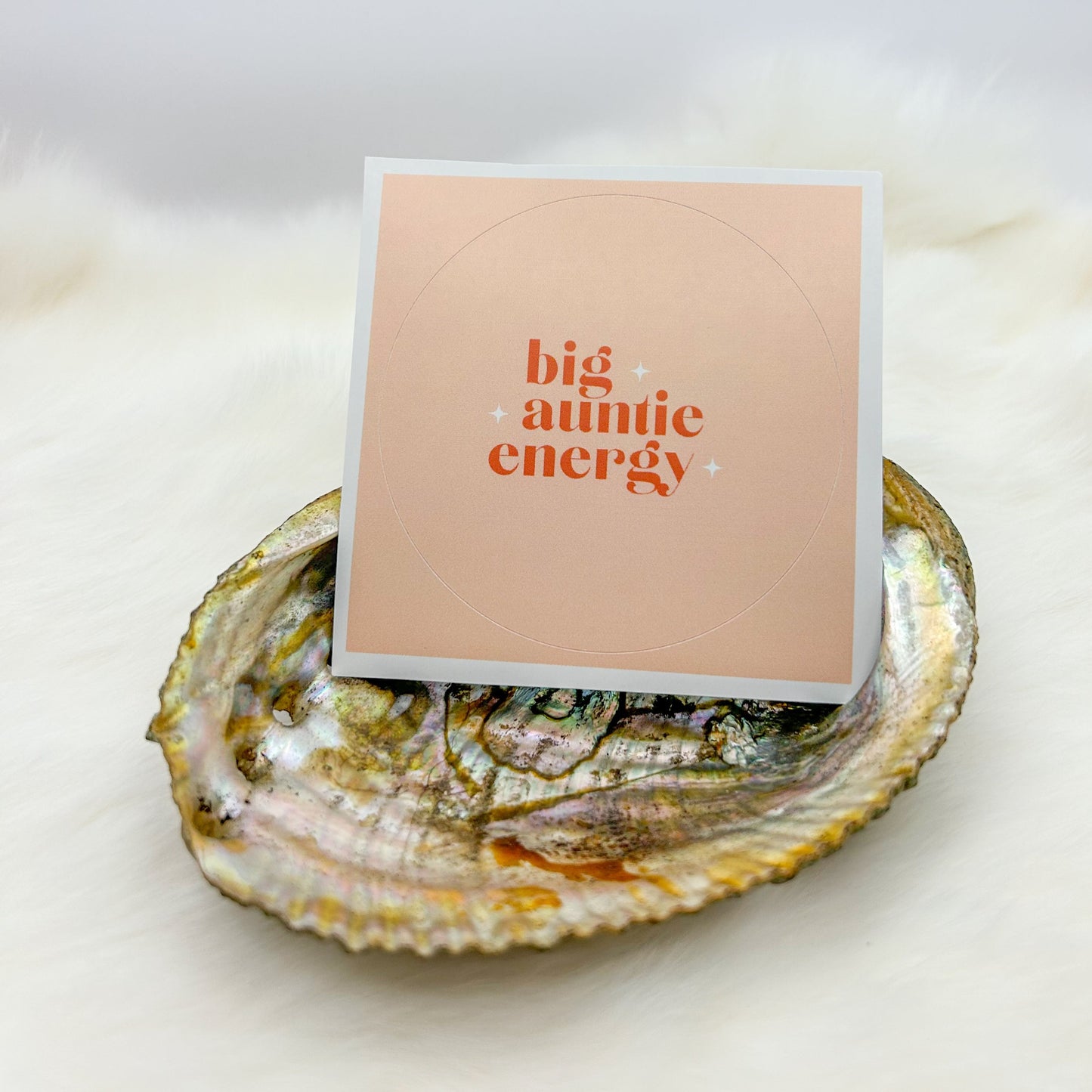 Big Auntie Energy Sticker - Blush