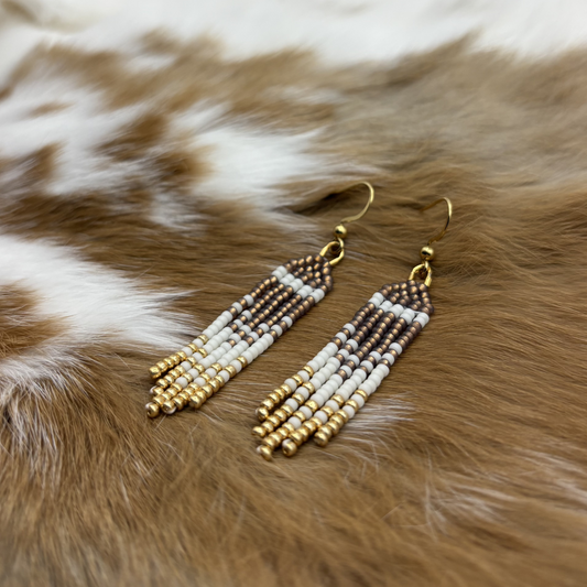 Rose Gold Mini Fringe Earrings