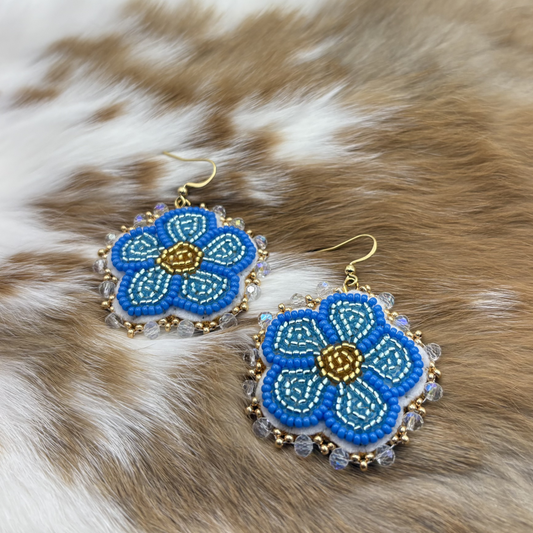 Blue Flower Earrings