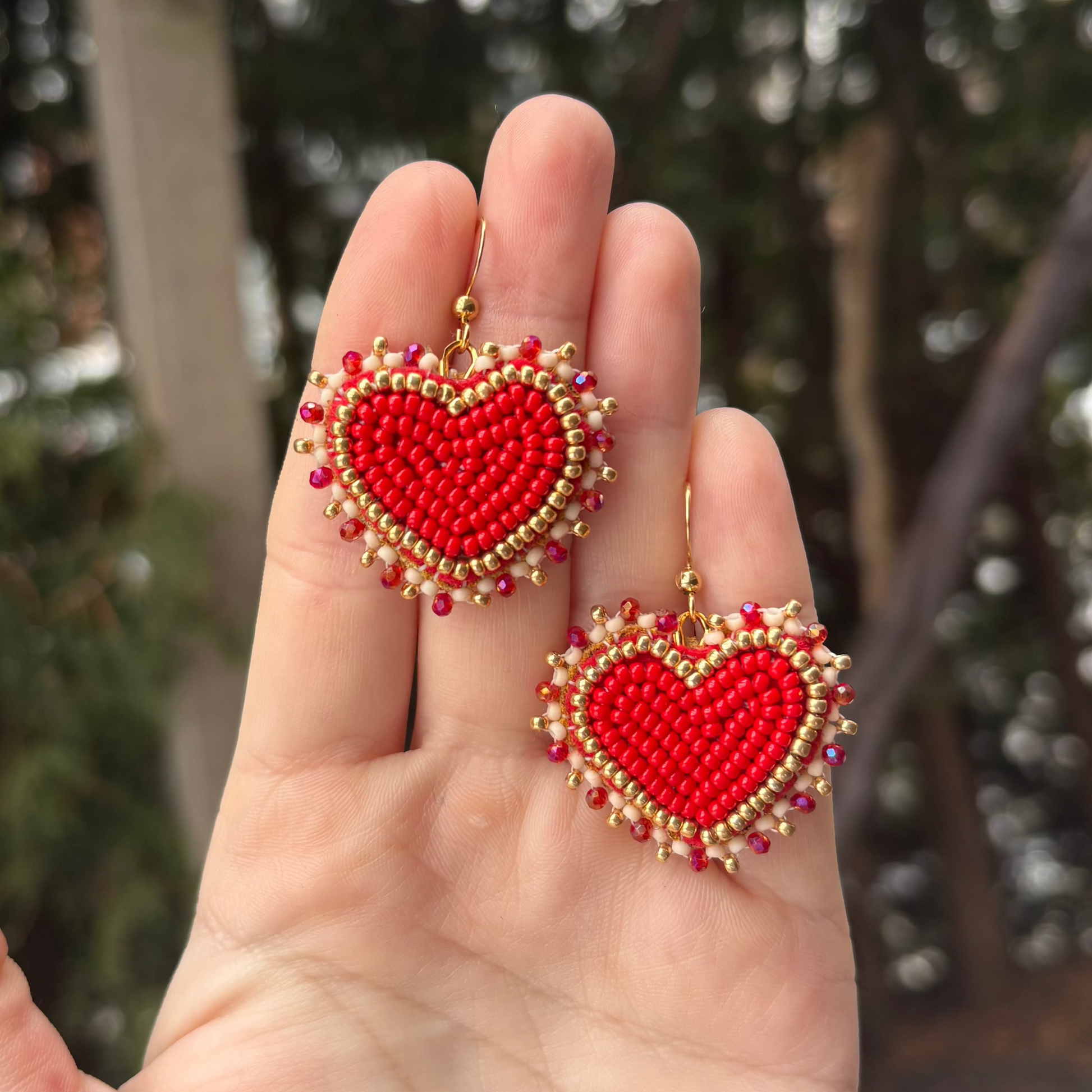 Red Heart Earrings